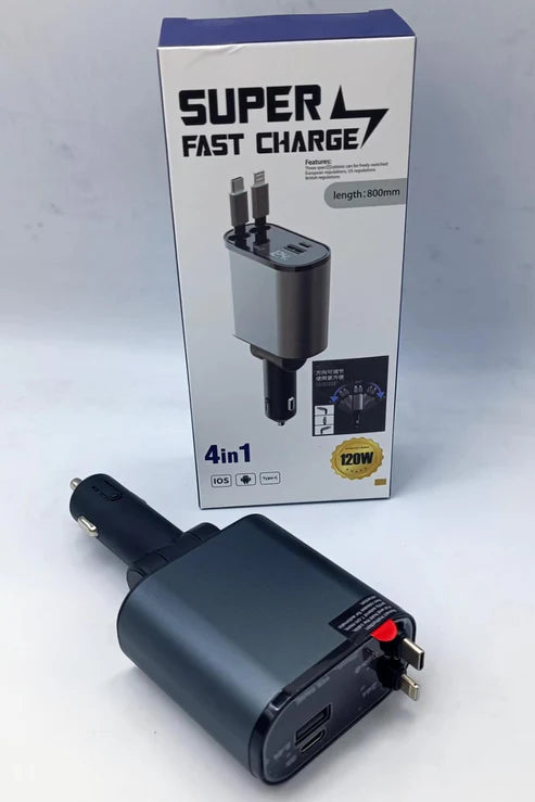4 in 1 Retractable Charger | شاحن قابل للسحب 4 في 1
